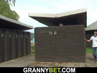 Old Granny is Nailed in the Changing Room: Free HD adult movie 54